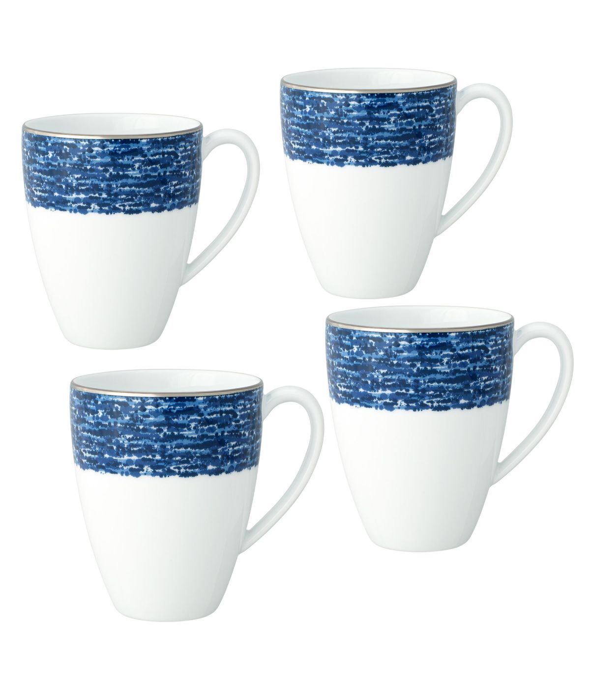  Noritake Rill Set of 4 Mugs - Blue - Bonton