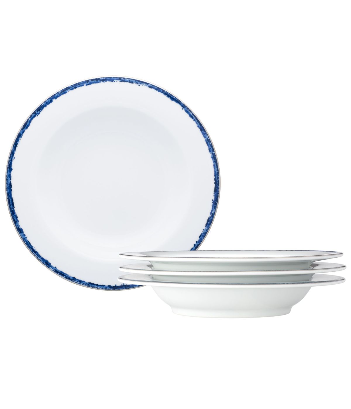  Noritake Rill Set of 4 Pasta Bowls - Blue - Bonton