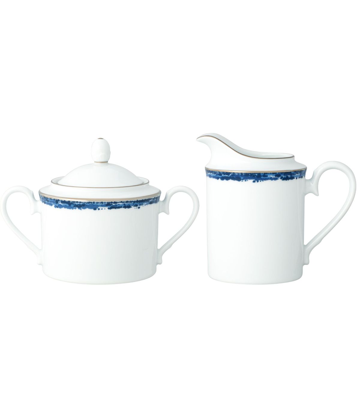  Noritake Rill Sugar & Creamer Set - Blue - Bonton