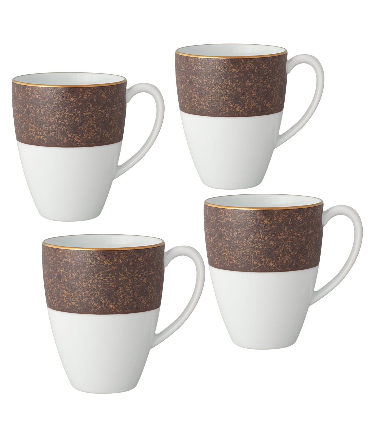  Noritake Tozan Set of 4 Mugs - Bronze - Bonton