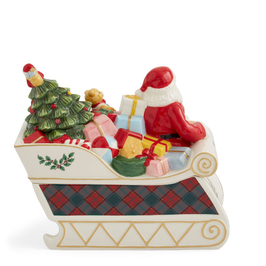 Christmas Tree Santa Sleigh Cookie Jar