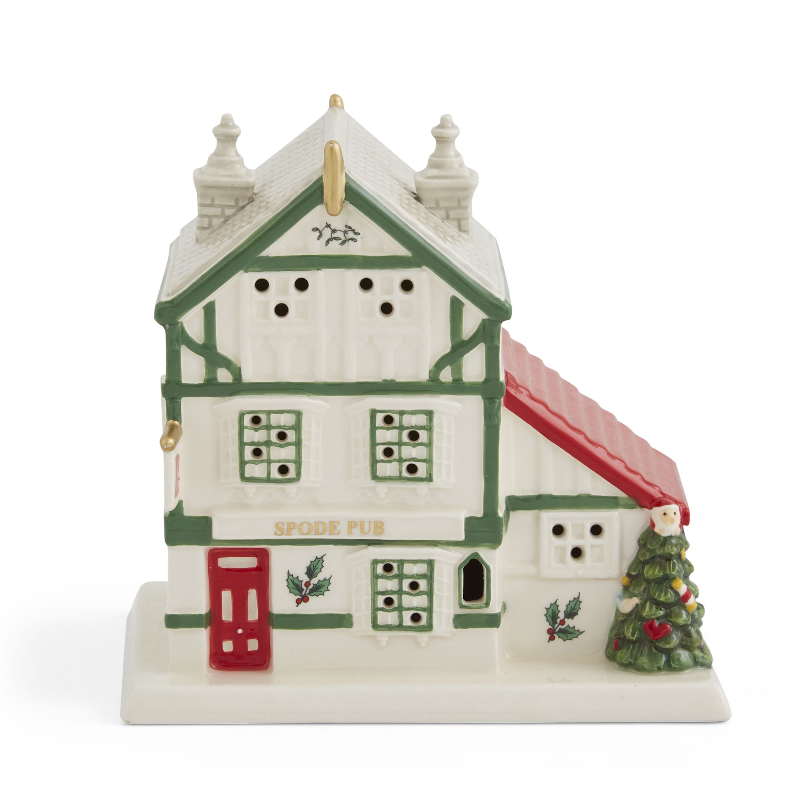  Spode Christmas Village Public House - White - Bonton