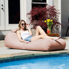 Outdoor Bean Bag Sun Lounger with Sunbrella Cover