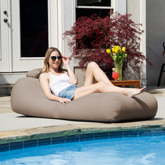 Outdoor Bean Bag Sun Lounger with Sunbrella Cover