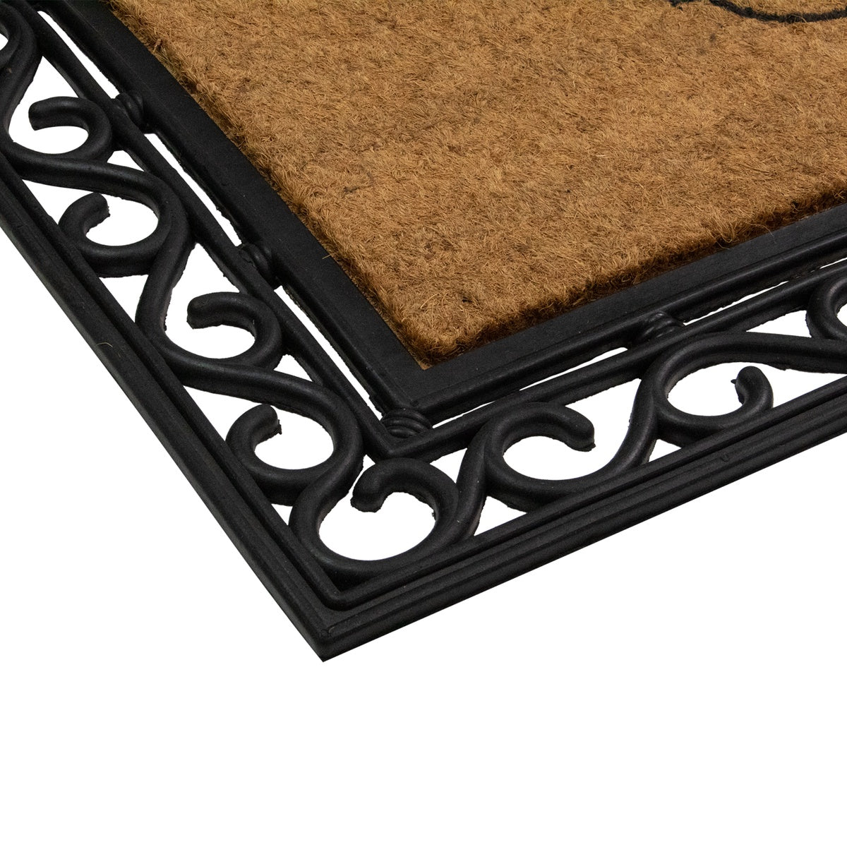  Northlight Black and Natural Coir Rectangular 