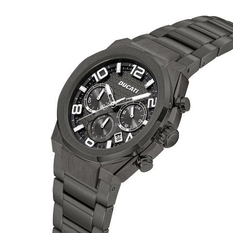Ducati Chronograph Watch Blk Metal Bracelet