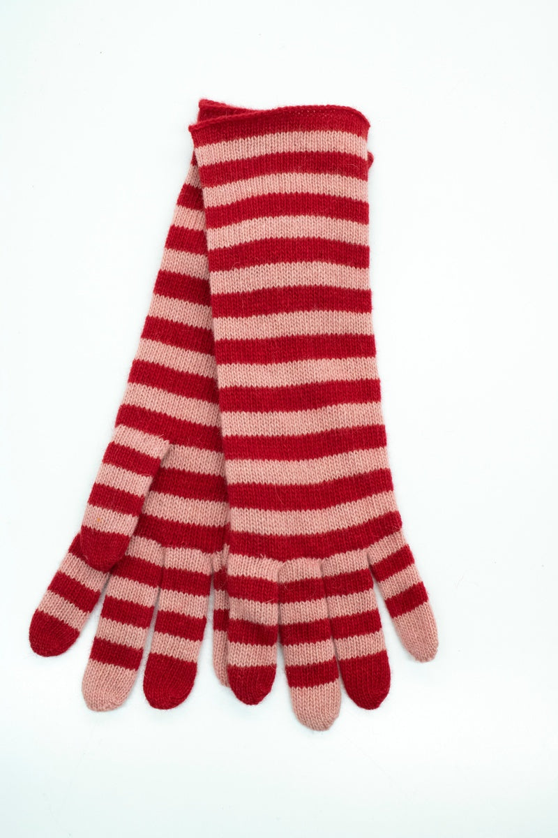  Portolano STRIPED GLOVES - ASH BLUE/H LAV - Bonton