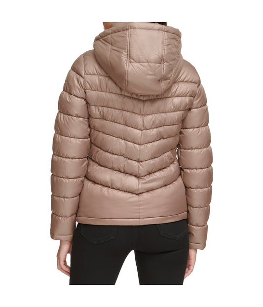 Hooded Packable Jacket W Contrast Lining