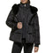 Faux Memory Short Puffer W Plush Faux Fur Trimmed Hood