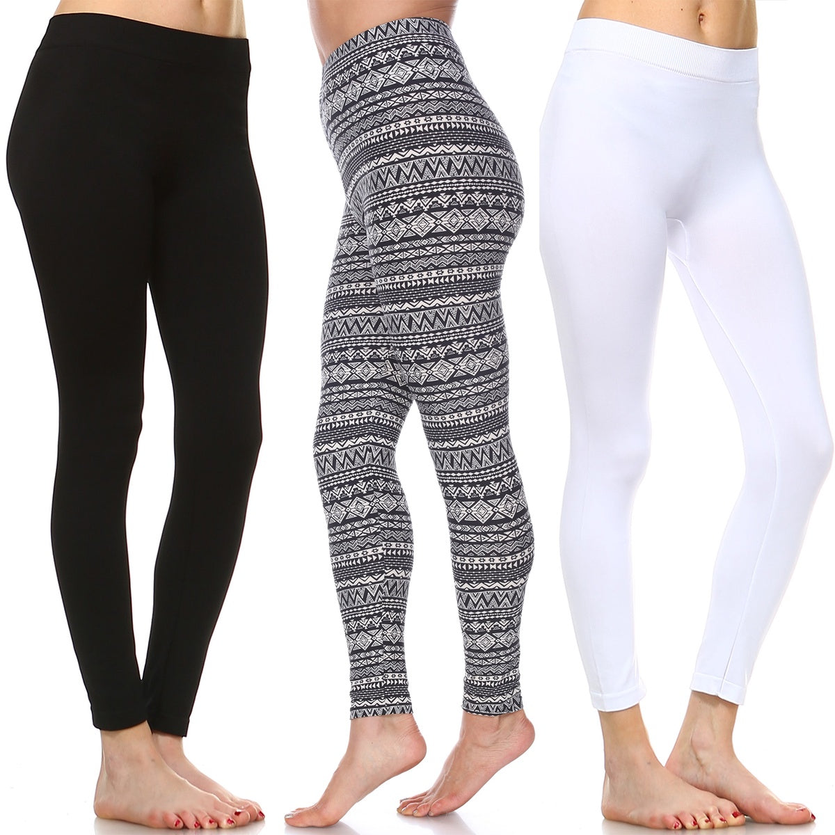  White Mark Pack of 3 Leggings - one size - Bonton