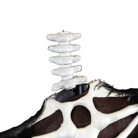 LED Animated Head-in-Hand Skeleton Maid Halloween Decoration - 57" - White Lights
