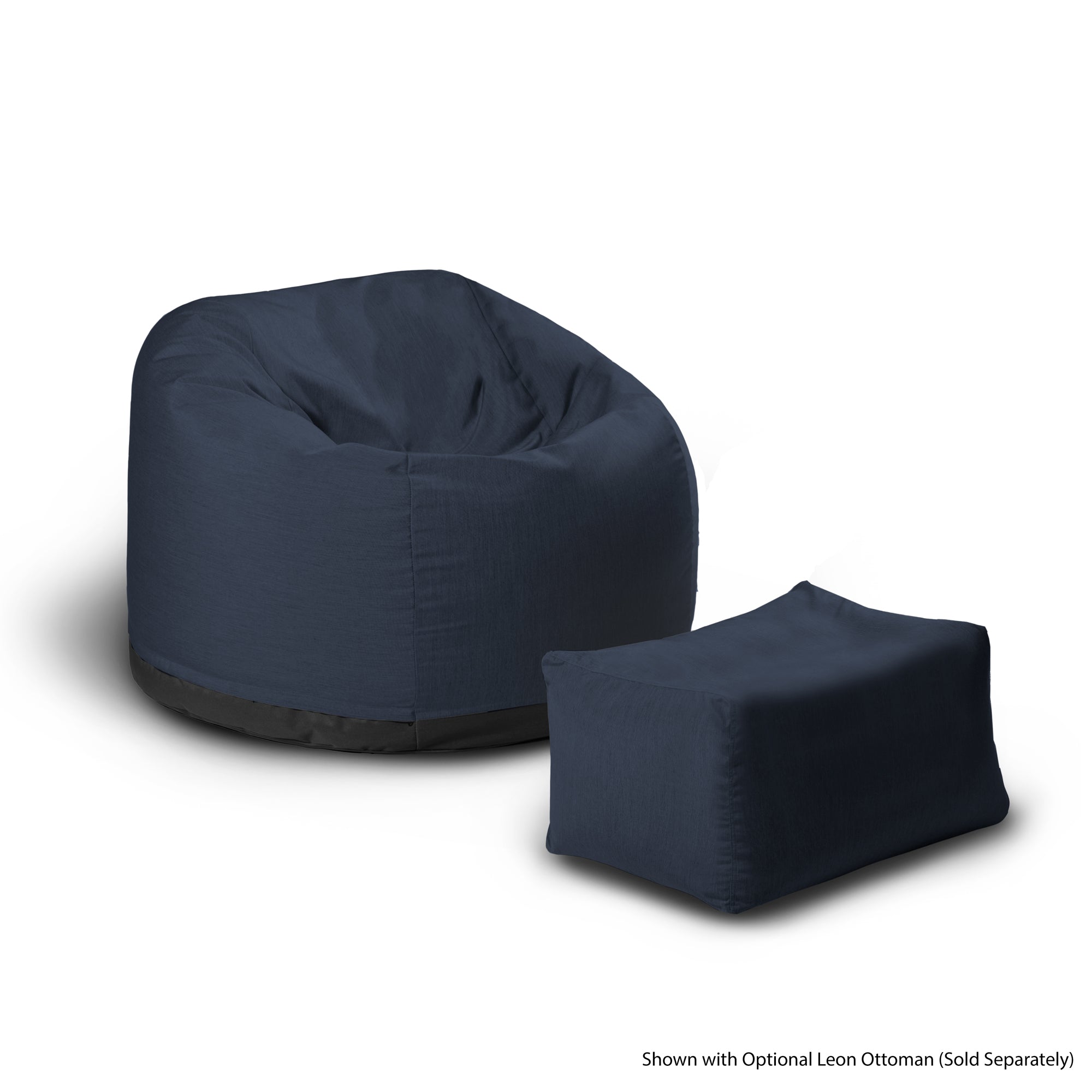  Jaxx Palmetto Large Round Outdoor Bean Bag Club Chair - Indigo - Bonton