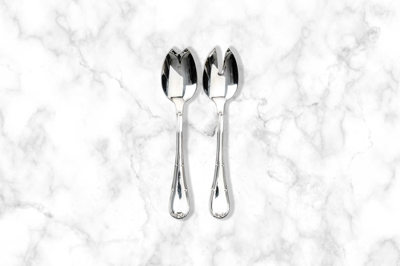  Mepra Raffaello Salad Serving Set - Silver - Bonton