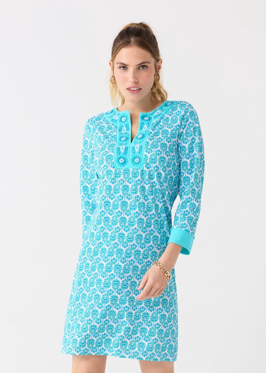  Cabana Life Rosemary Beach Embroidered Tunic Dress - XS - Bonton