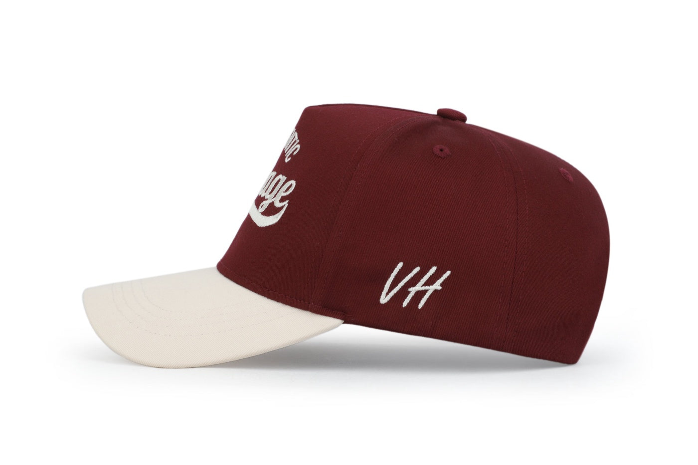  Vintage Havana Vintage Havana Trucker Hat for Women & Men – Maroon & Tan Adjustable Cap – Embroidered 