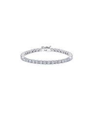 Mens Brilliant Cut Tennis Bracelet Finished in Pure Platinum