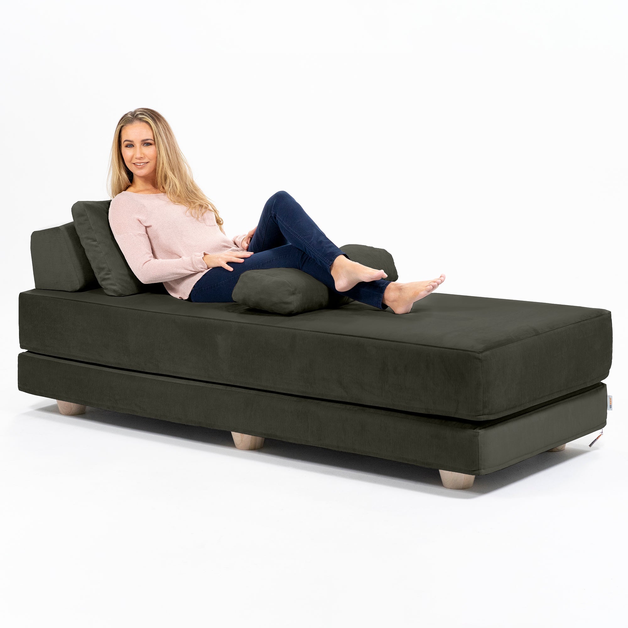  Jaxx Balshan Chaise Lounge Daybed - Charcoal - Bonton