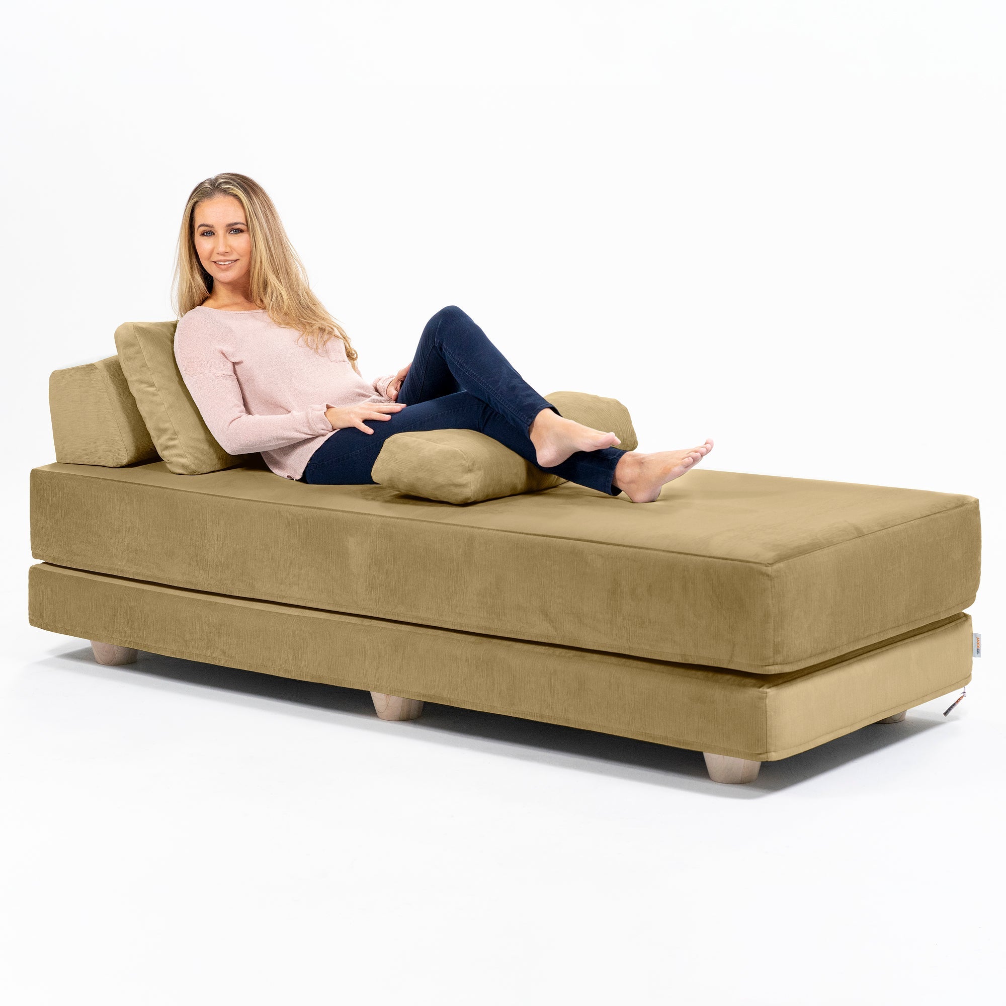  Jaxx Balshan Chaise Lounge Daybed - Camel - Bonton