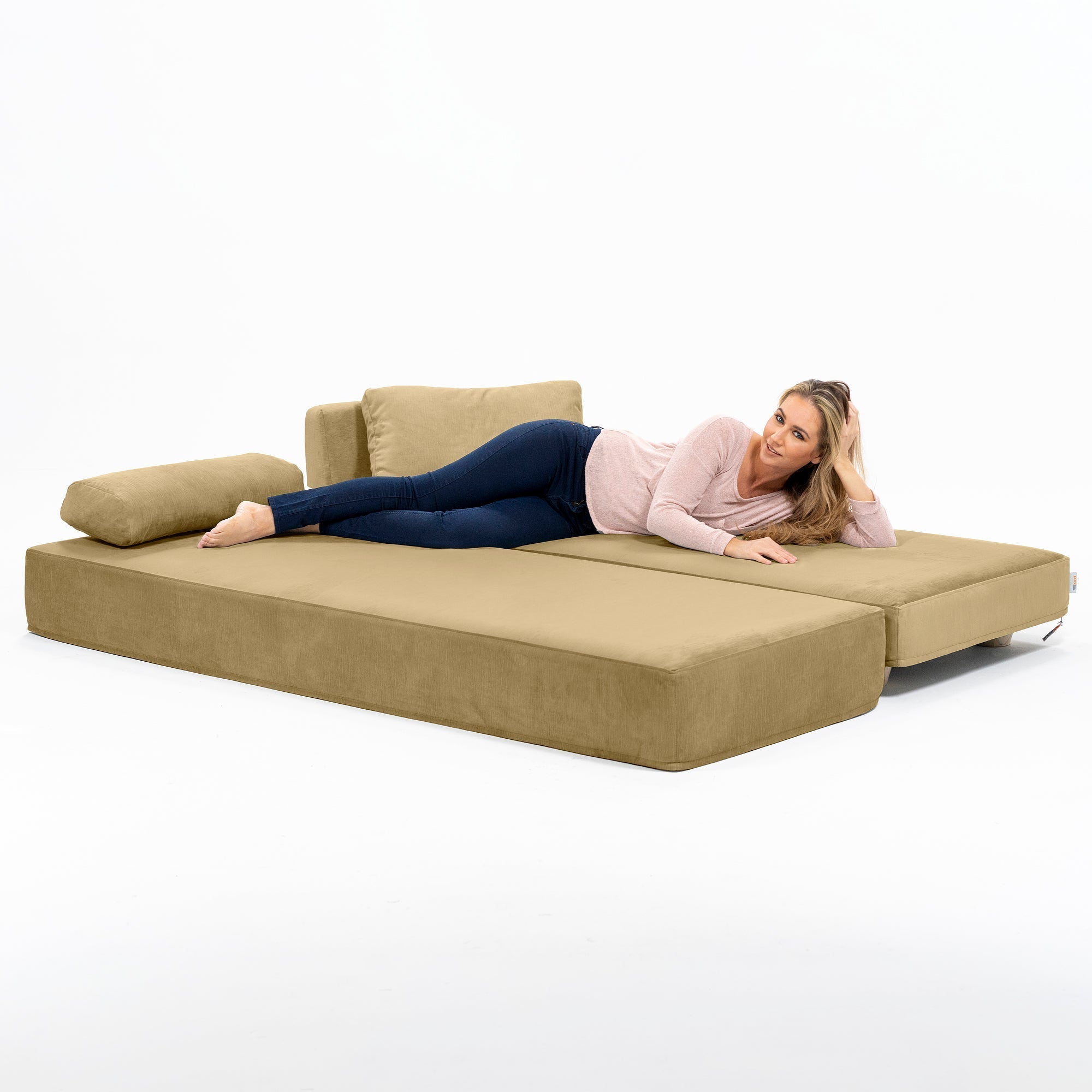  Jaxx Balshan Chaise Lounge Daybed - Camel - Bonton