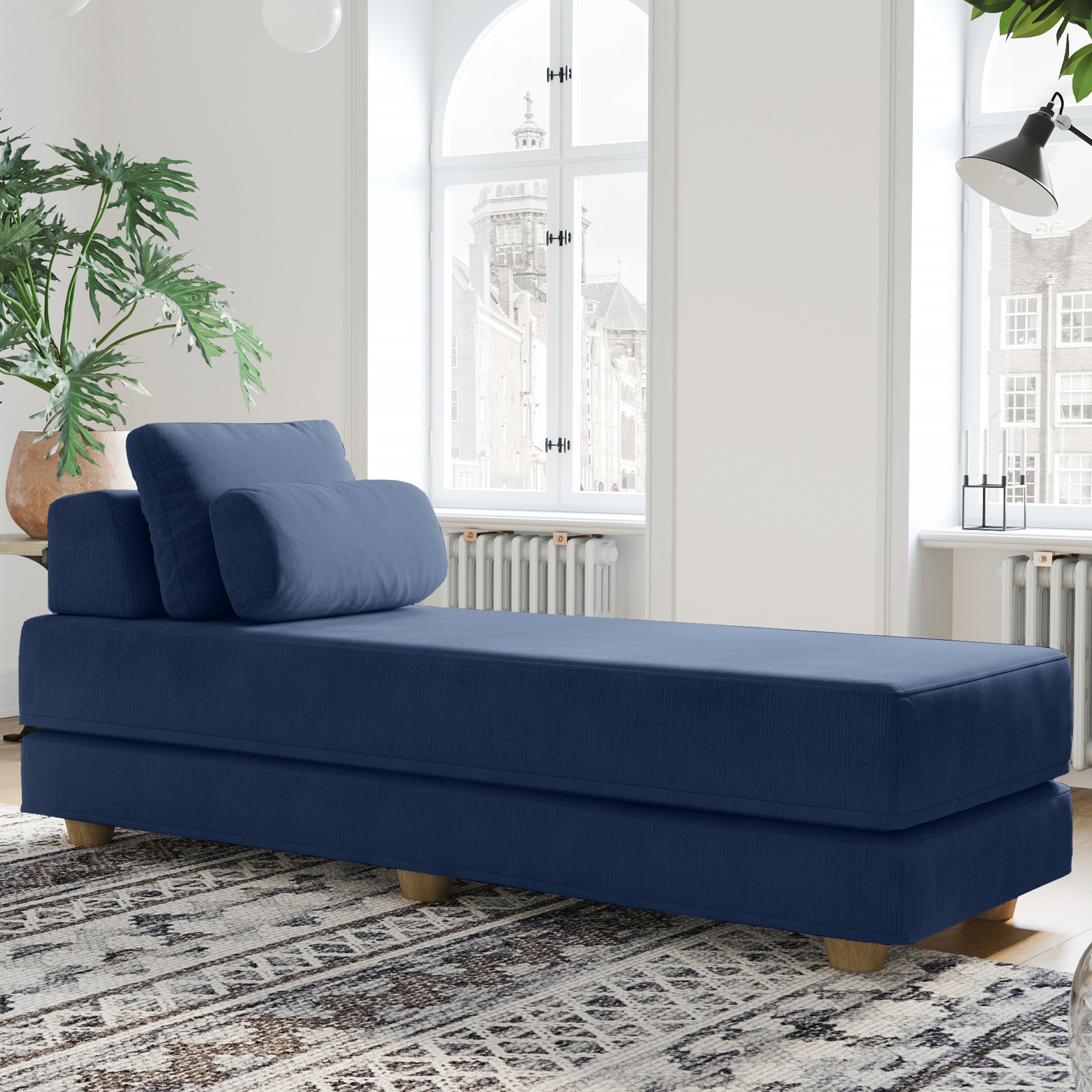  Jaxx Balshan Chaise Lounge Daybed - Indigo - Bonton