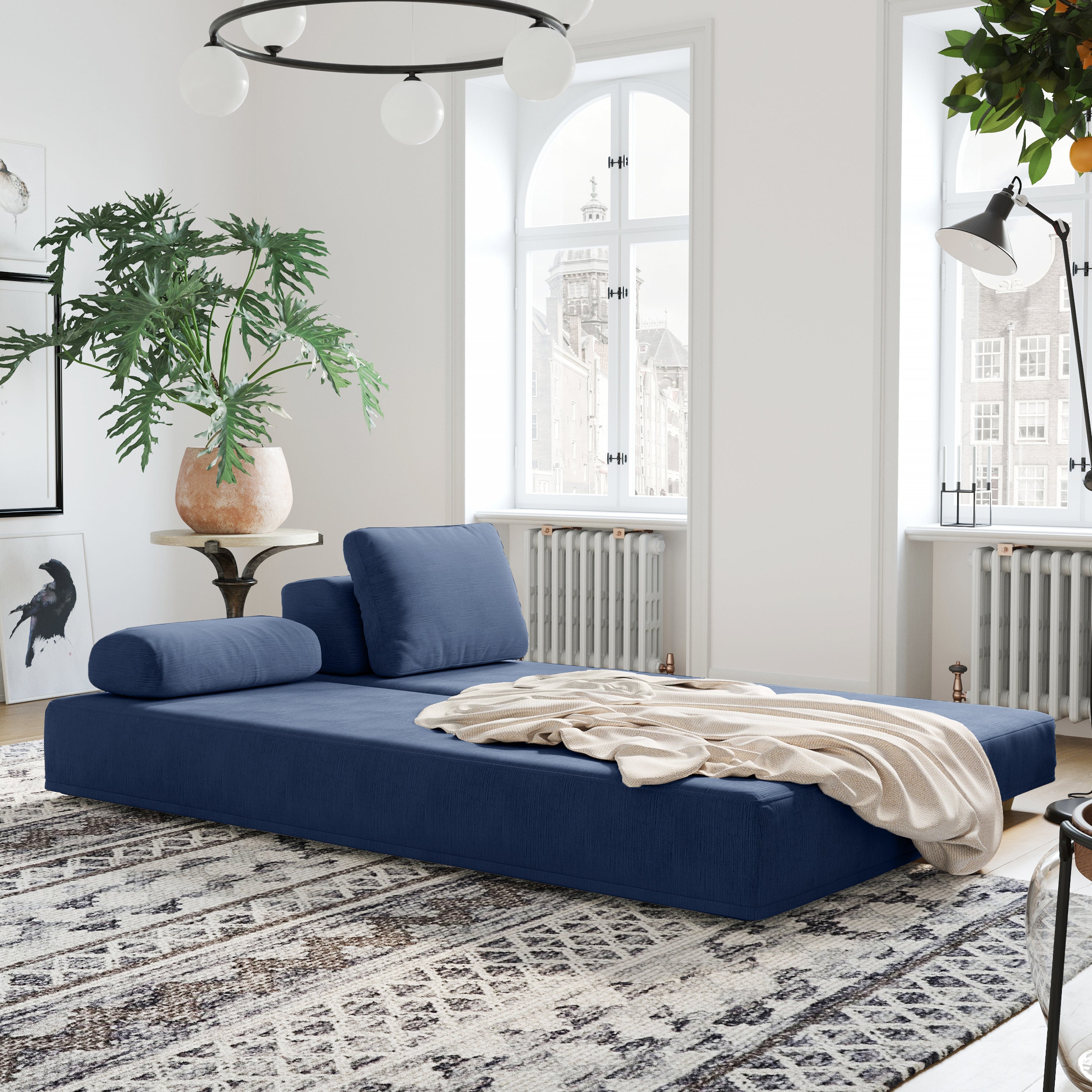  Jaxx Balshan Chaise Lounge Daybed - Indigo - Bonton