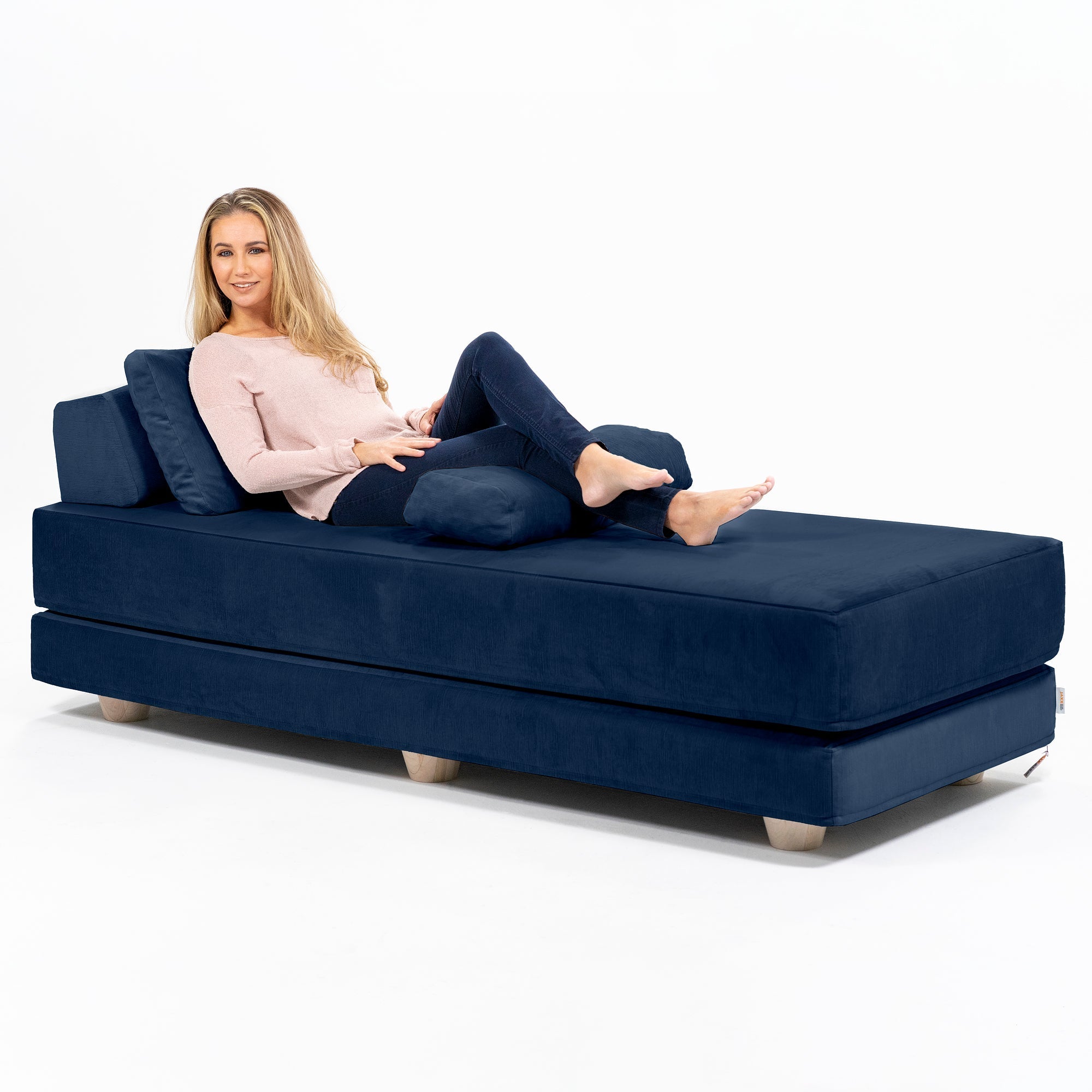  Jaxx Balshan Chaise Lounge Daybed - Indigo - Bonton