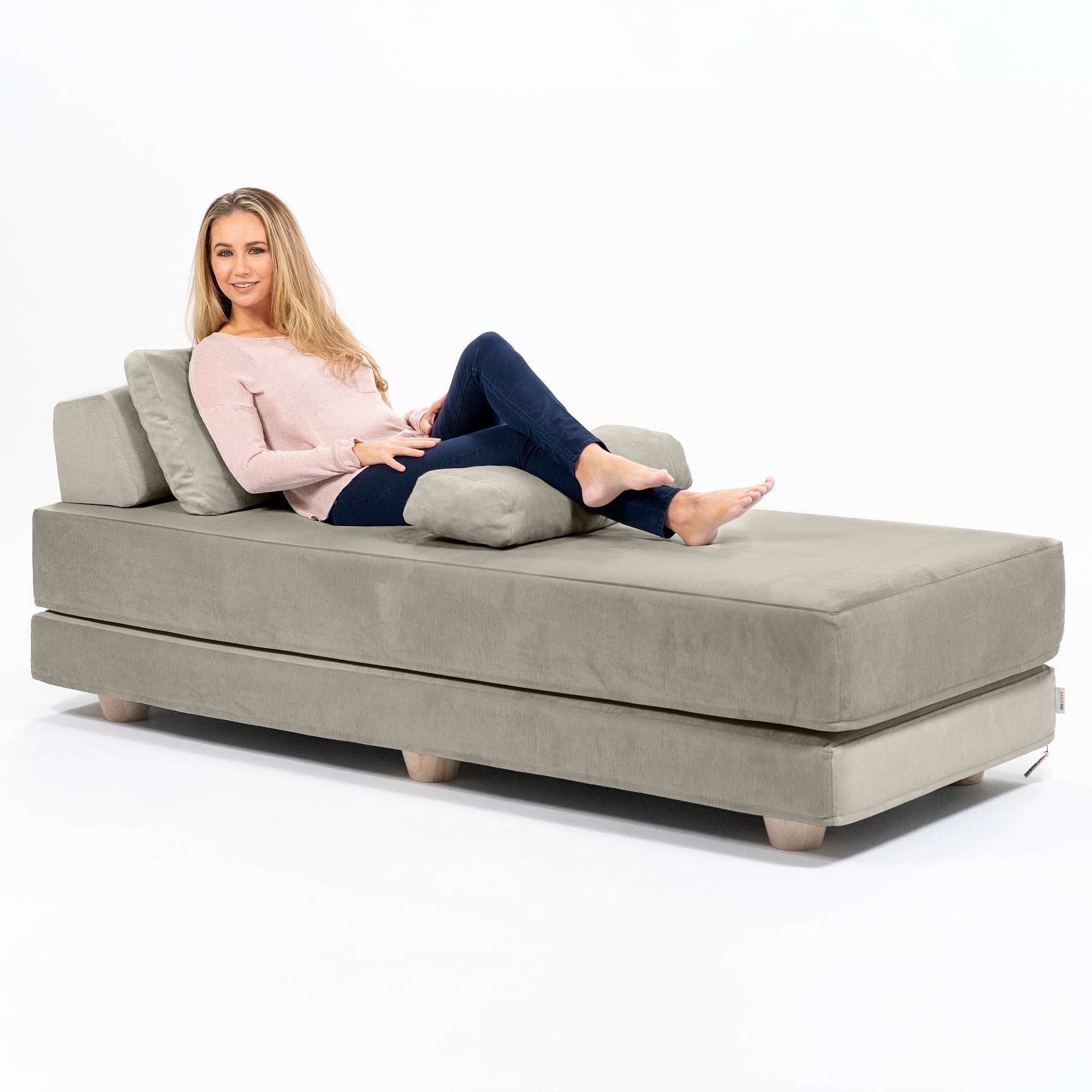  Jaxx Balshan Chaise Lounge Daybed - Dove Grey - Bonton