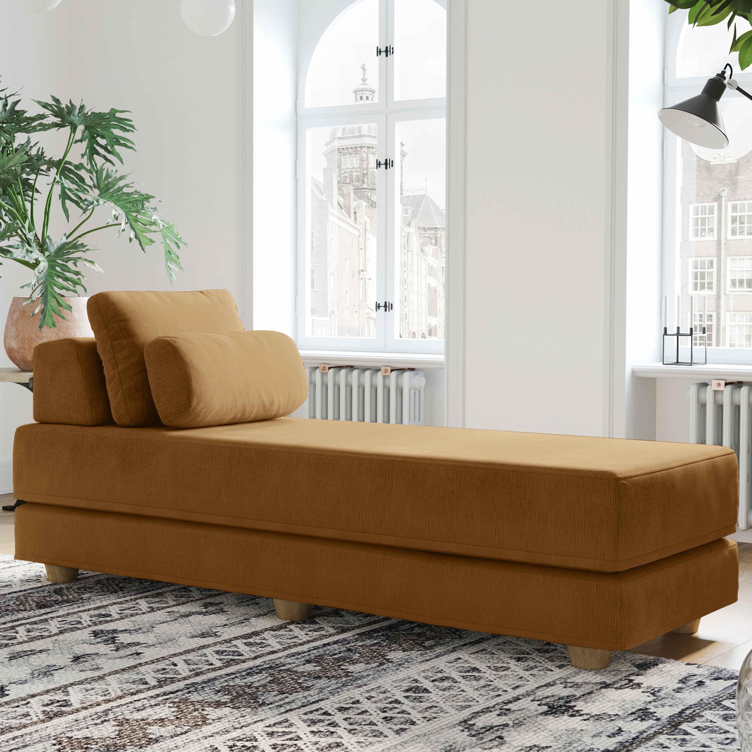  Jaxx Balshan Chaise Lounge Daybed - Butternut - Bonton