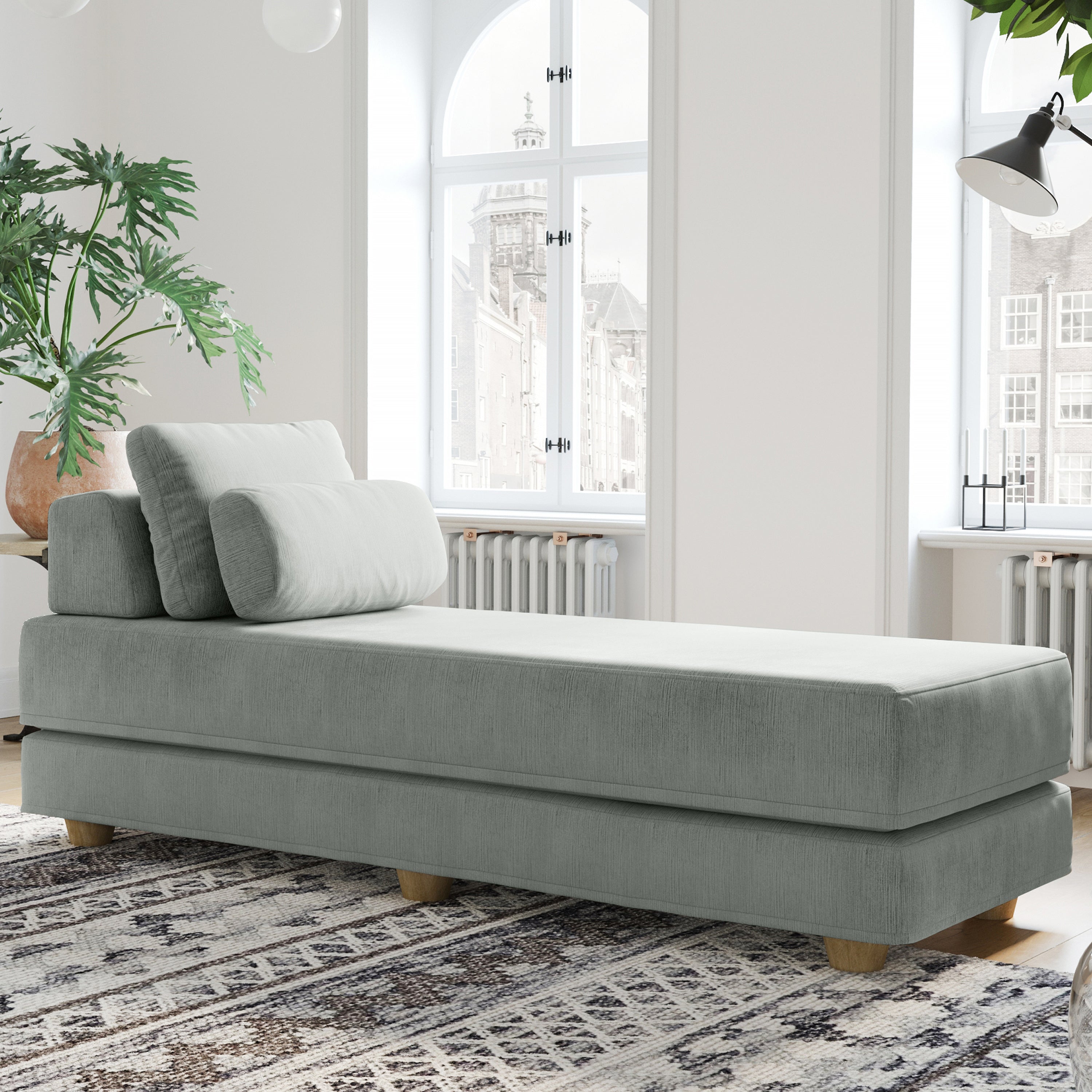  Jaxx Balshan Chaise Lounge Daybed - Ice - Bonton