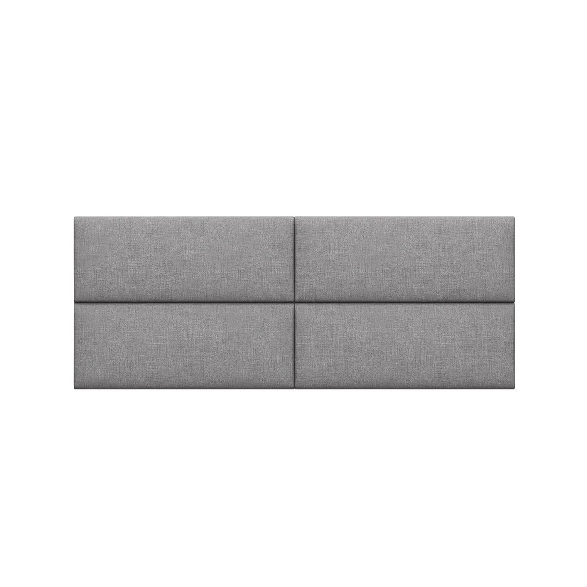  Jaxx Panelist Modern Padded Headboard Set of 4 Wall Mounted Panels - Mouse Grey - Bonton