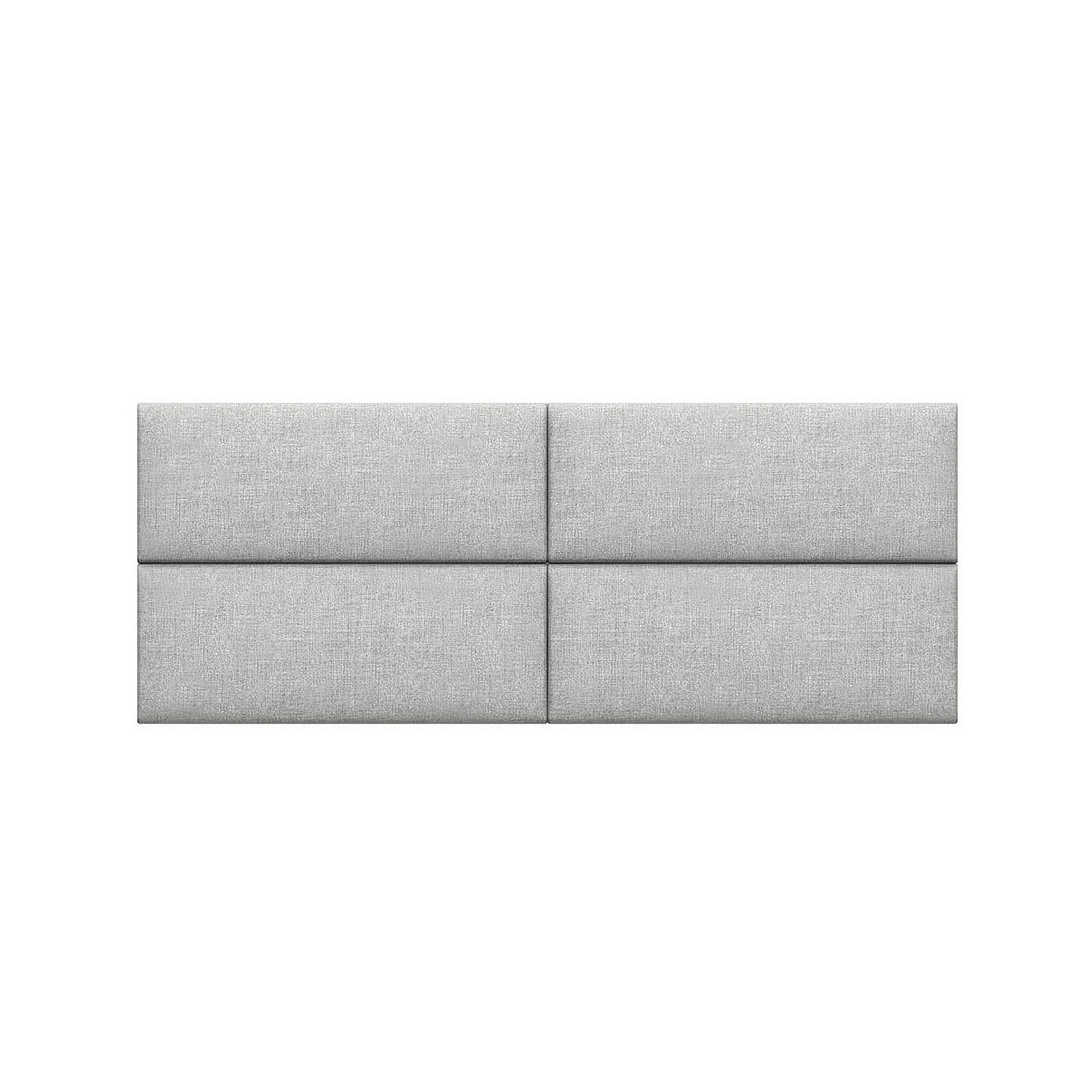  Jaxx Panelist Modern Padded Headboard Set of 4 Wall Mounted Panels - Limestone Grey - Bonton