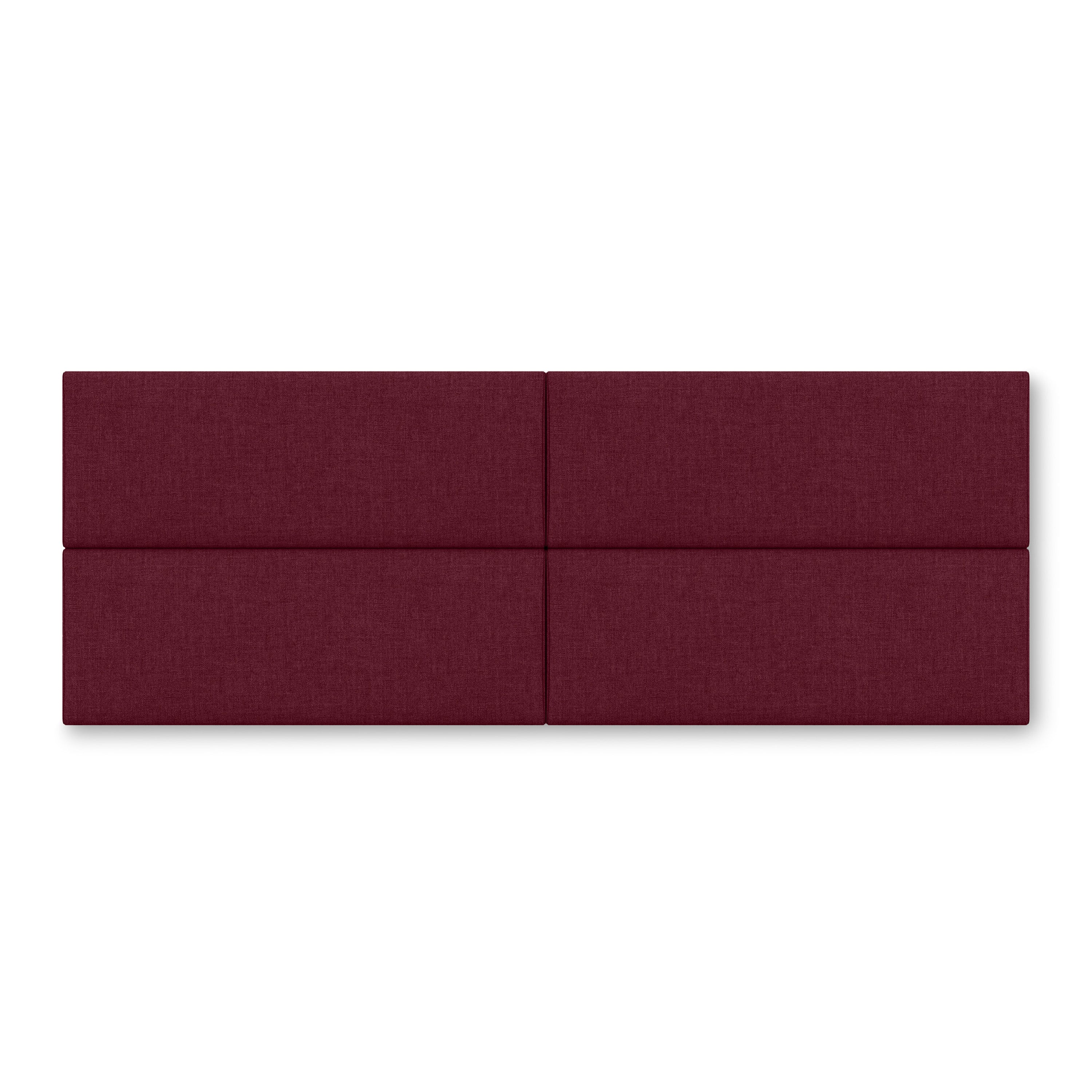  Jaxx Panelist Modern Padded Headboard Set of 4 Wall Mounted Panels - Vino Red - Bonton