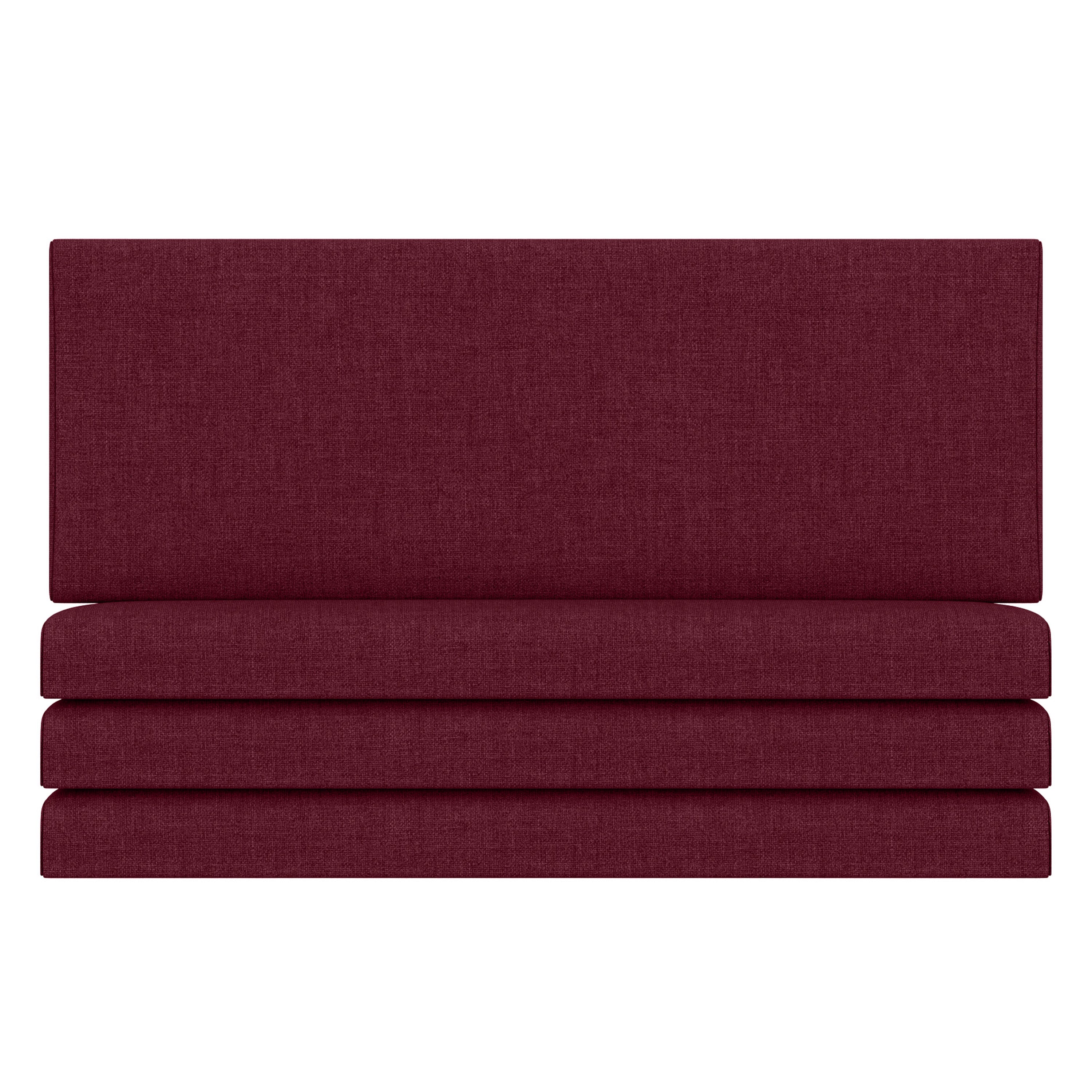  Jaxx Panelist Modern Padded Headboard Set of 4 Wall Mounted Panels - Vino Red - Bonton