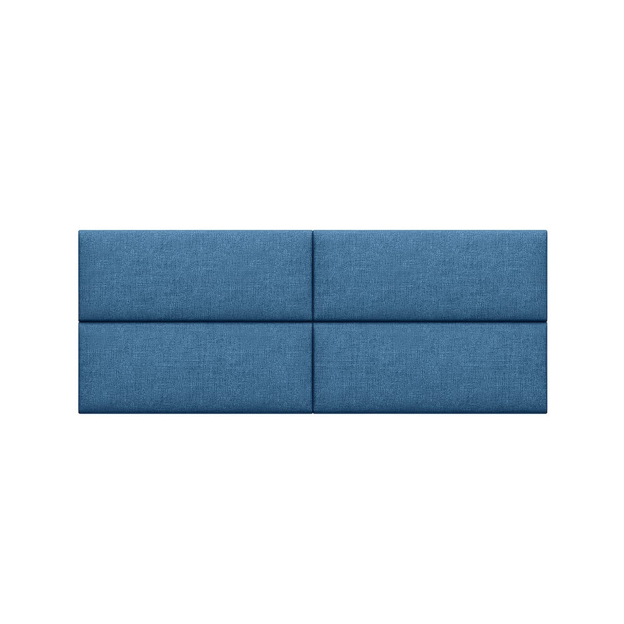  Jaxx Panelist Modern Padded Headboard Set of 4 Wall Mounted Panels - Petrol Blue - Bonton