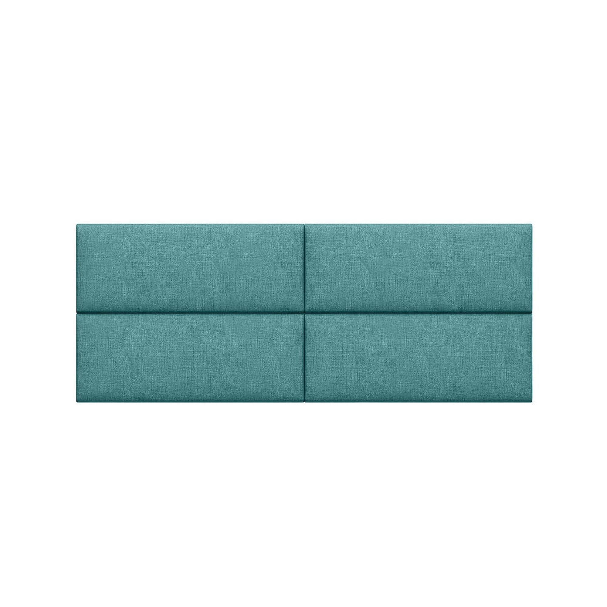  Jaxx Panelist Modern Padded Headboard Set of 4 Wall Mounted Panels - Surf Turquoise - Bonton