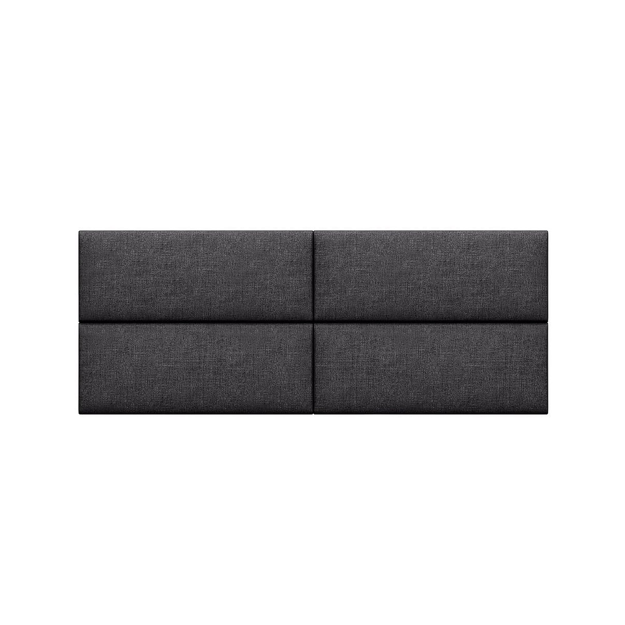  Jaxx Panelist Modern Padded Headboard Set of 4 Wall Mounted Panels - Charcoal - Bonton