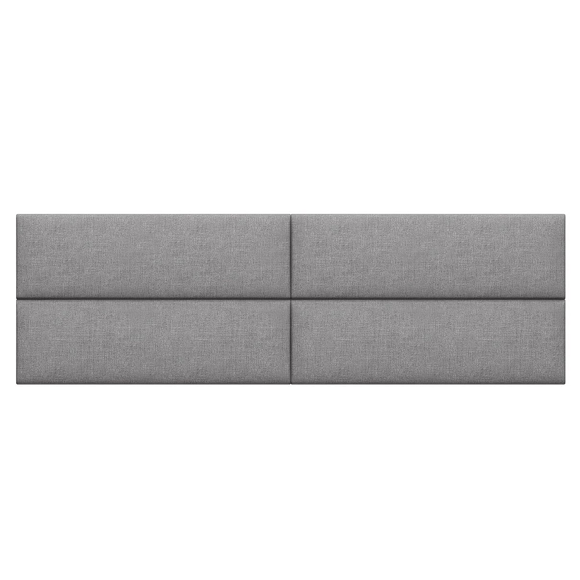  Jaxx Panelist Modern Padded Headboard Set of 4 Wall Mounted Panels - Mouse Grey - Bonton