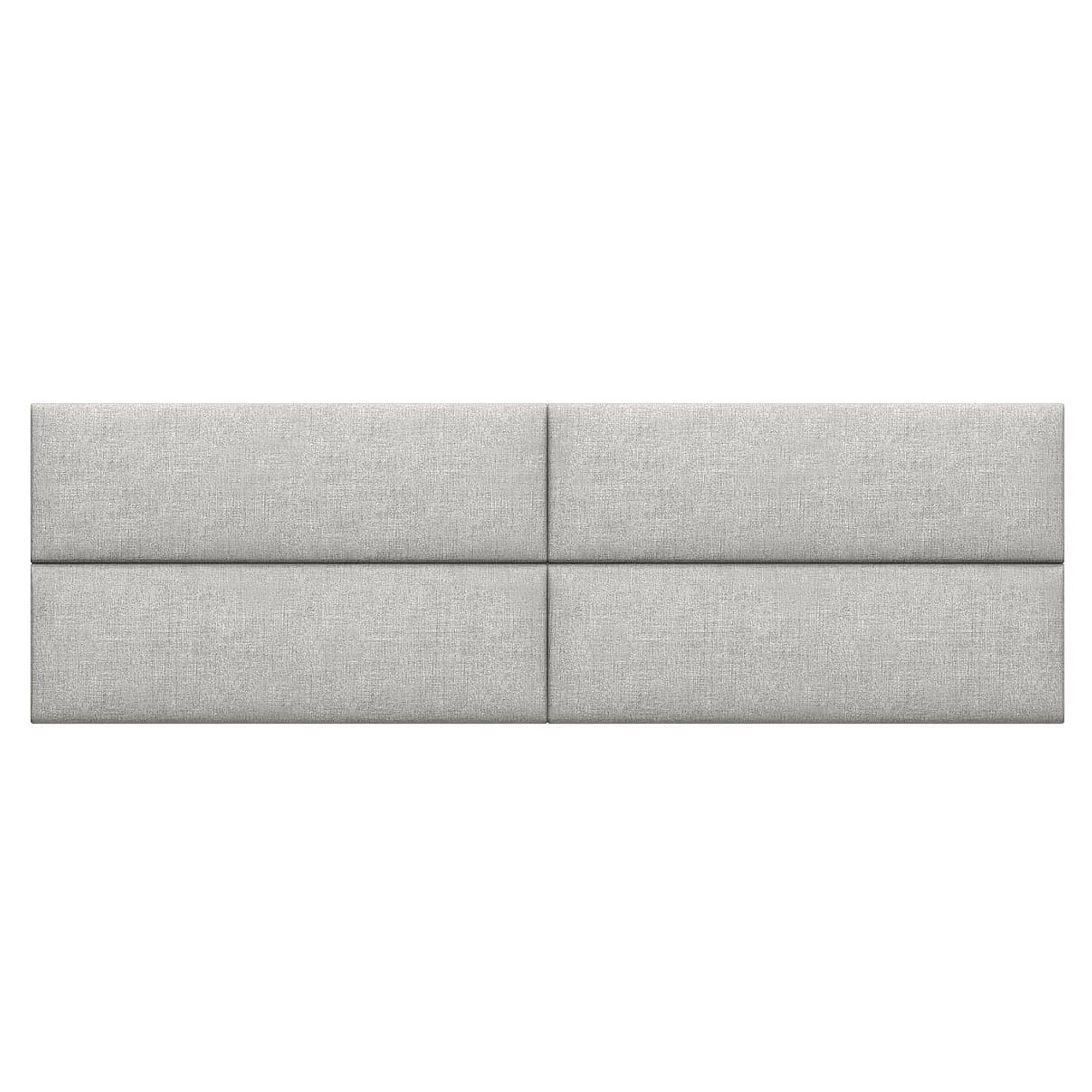  Jaxx Panelist Modern Padded Headboard Set of 4 Wall Mounted Panels - Limestone Grey - Bonton