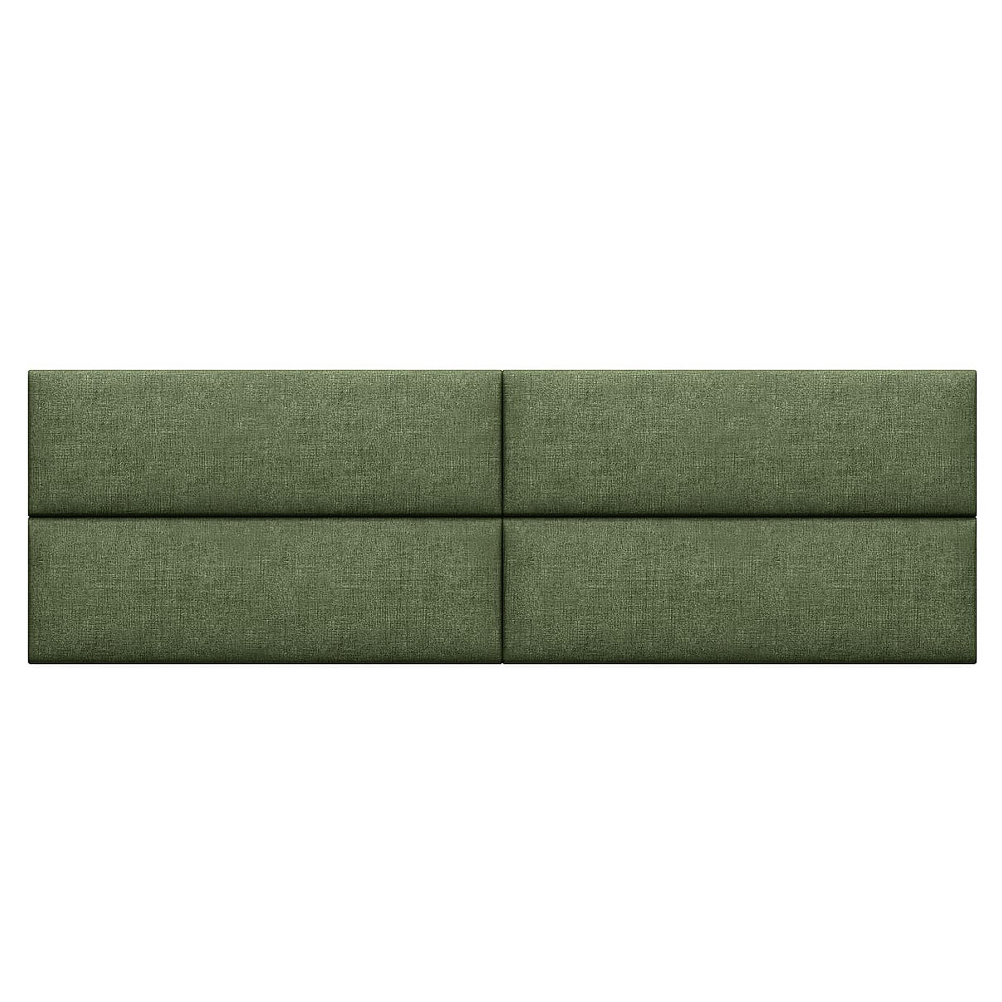  Jaxx Panelist Modern Padded Headboard Set of 4 Wall Mounted Panels - Cypress Green - Bonton