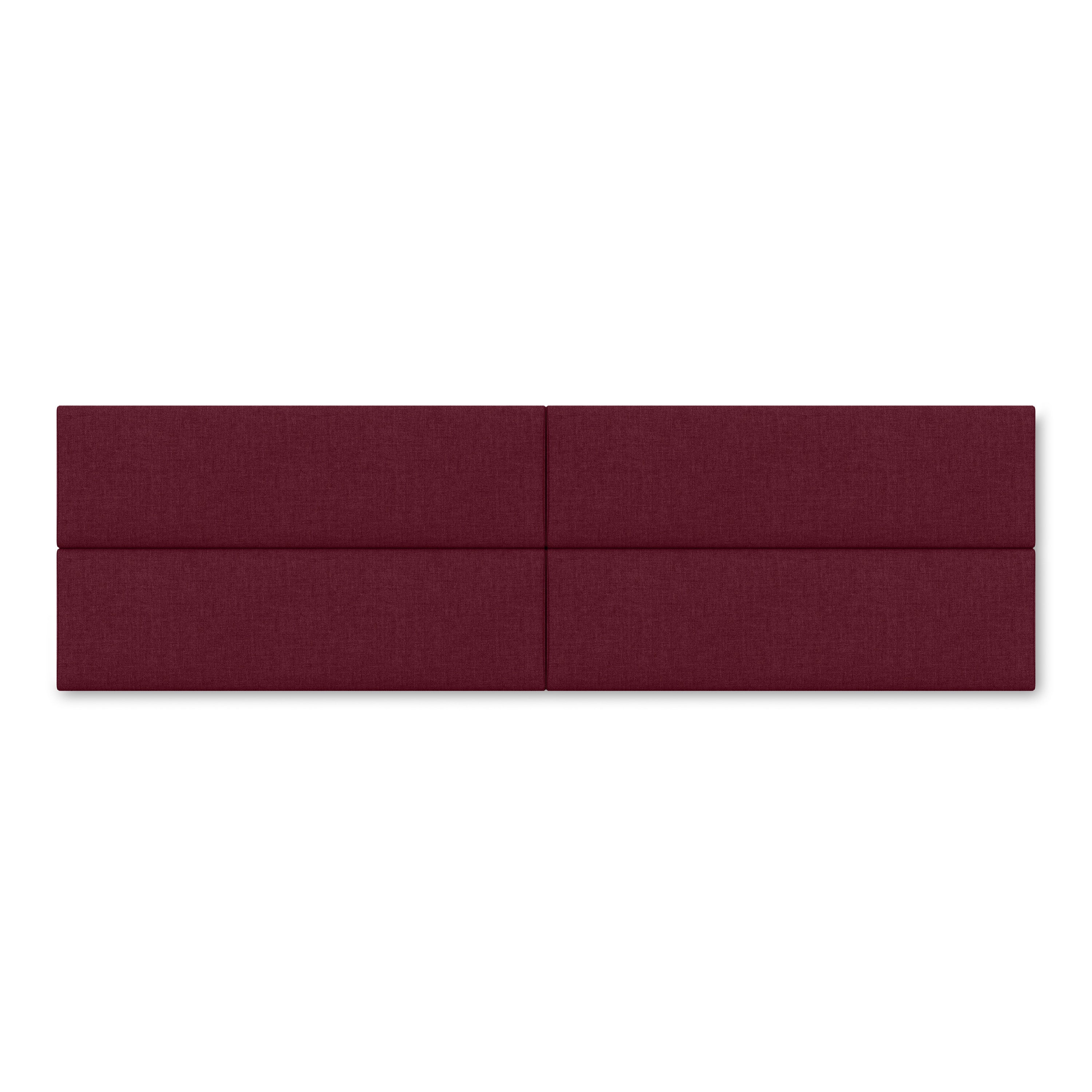  Jaxx Panelist Modern Padded Headboard Set of 4 Wall Mounted Panels - Vino Red - Bonton