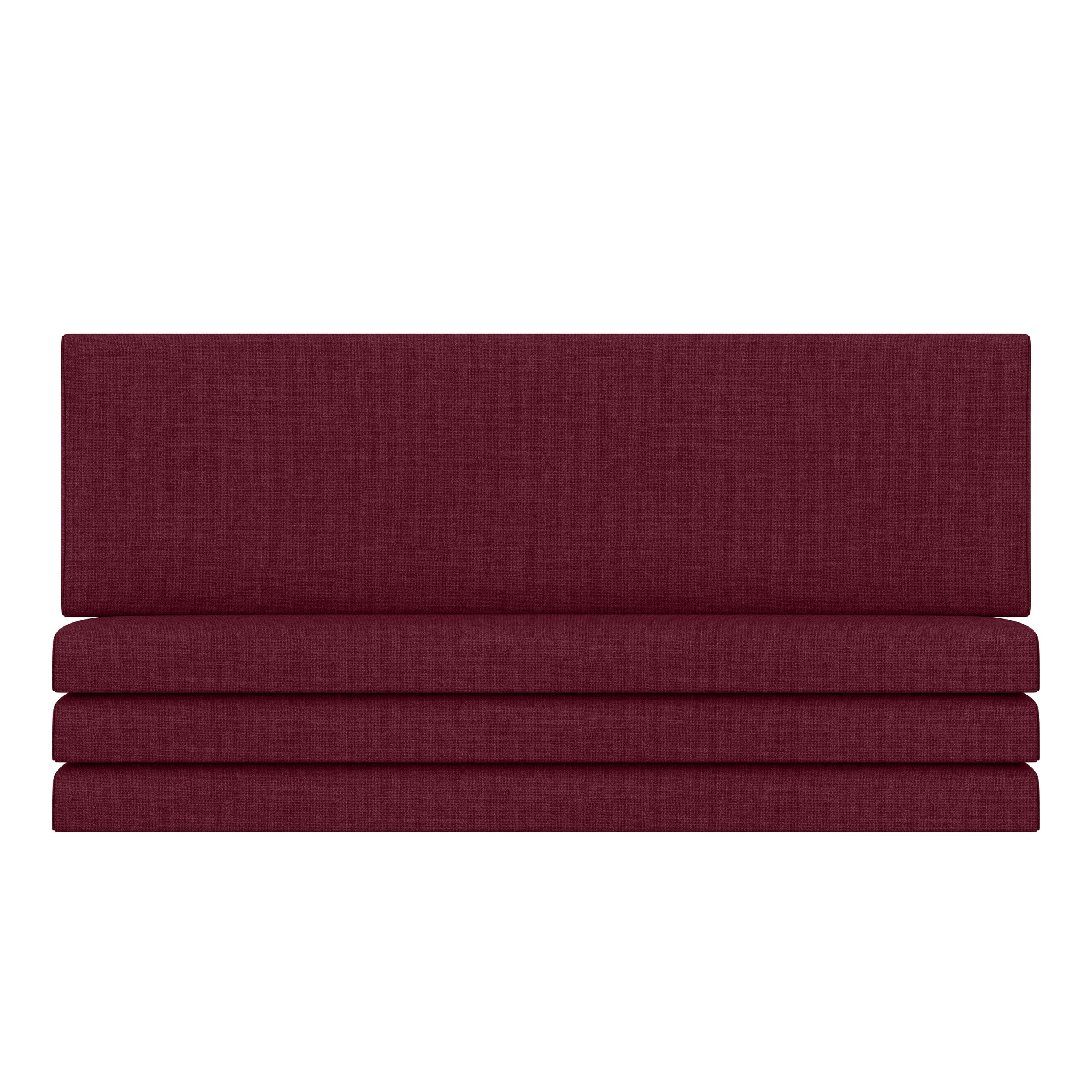  Jaxx Panelist Modern Padded Headboard Set of 4 Wall Mounted Panels - Vino Red - Bonton