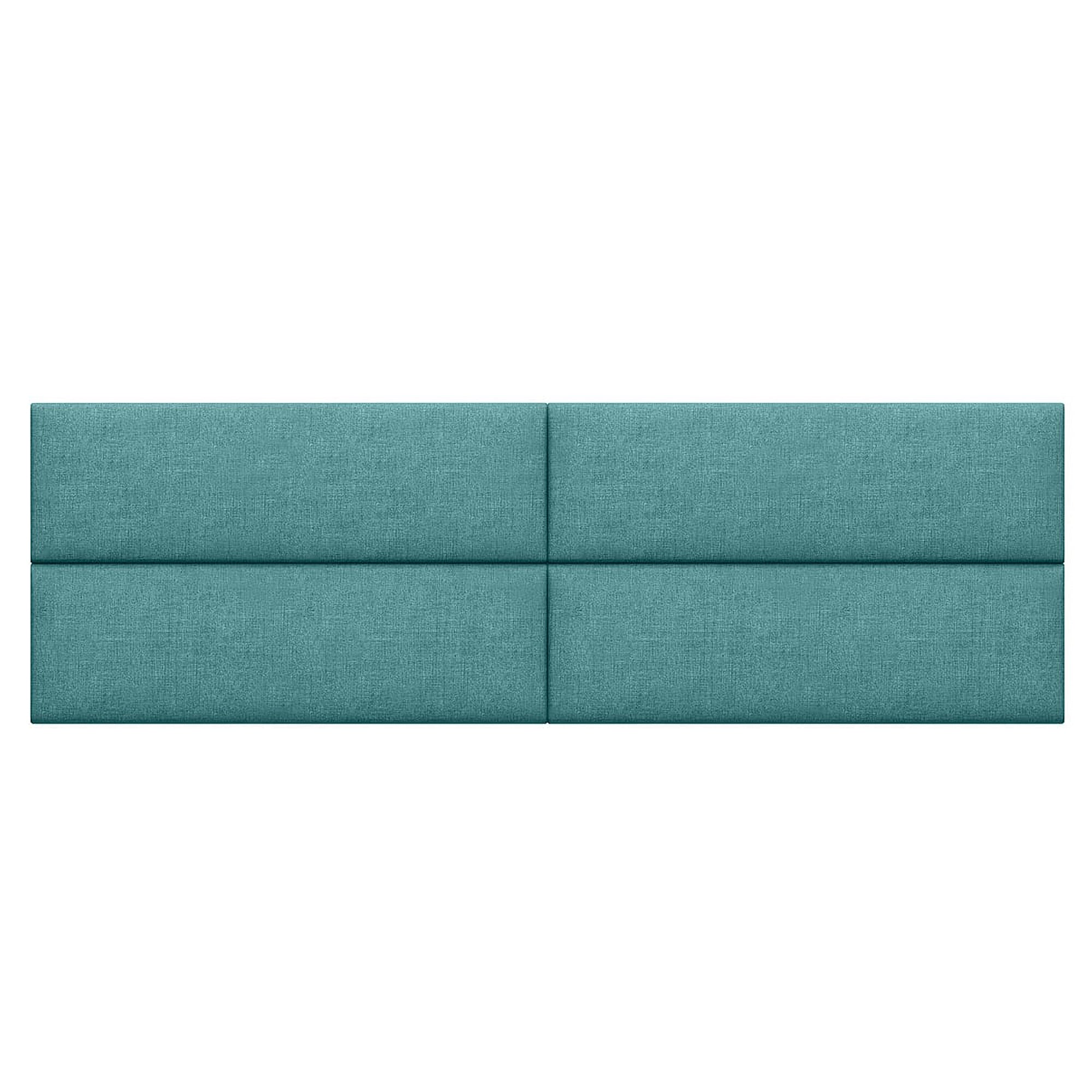  Jaxx Panelist Modern Padded Headboard Set of 4 Wall Mounted Panels - Surf Turquoise - Bonton