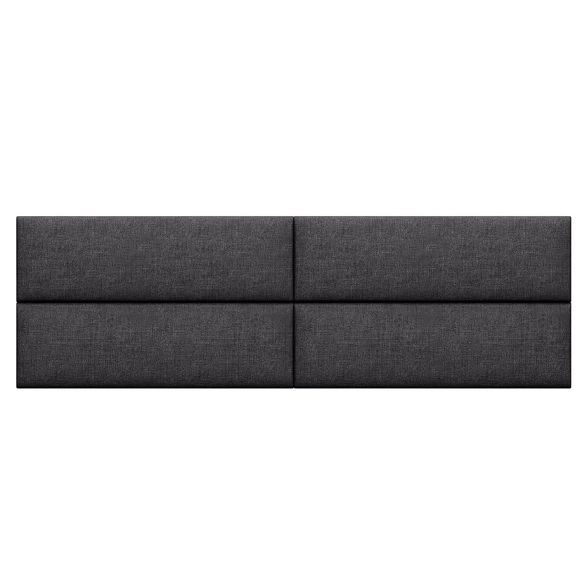  Jaxx Panelist Modern Padded Headboard Set of 4 Wall Mounted Panels - Charcoal - Bonton