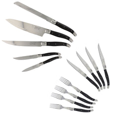 Ultimate 13 Piece Laguiole Kitchen and Steak Knife & Fork Set