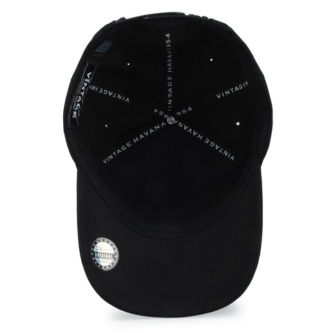 Vintage Havana Trucker Hat for Men & Women  – Black Adjustable Cap – Vintage Logo Patch