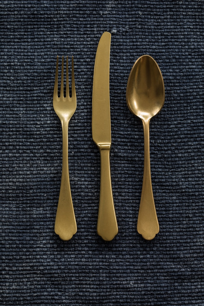  Mepra Dolce Vita Flatware Set - Pewter Gold - Bonton