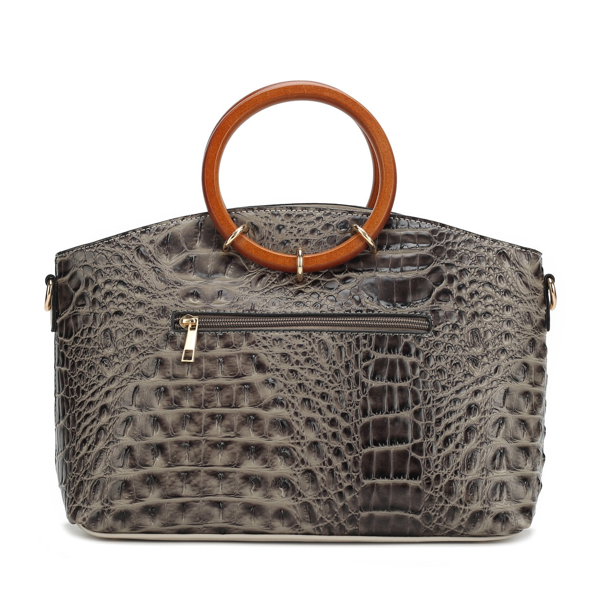  MKF Collection Phoebe Tote Bag and Wallet Set - Croco Black - Bonton