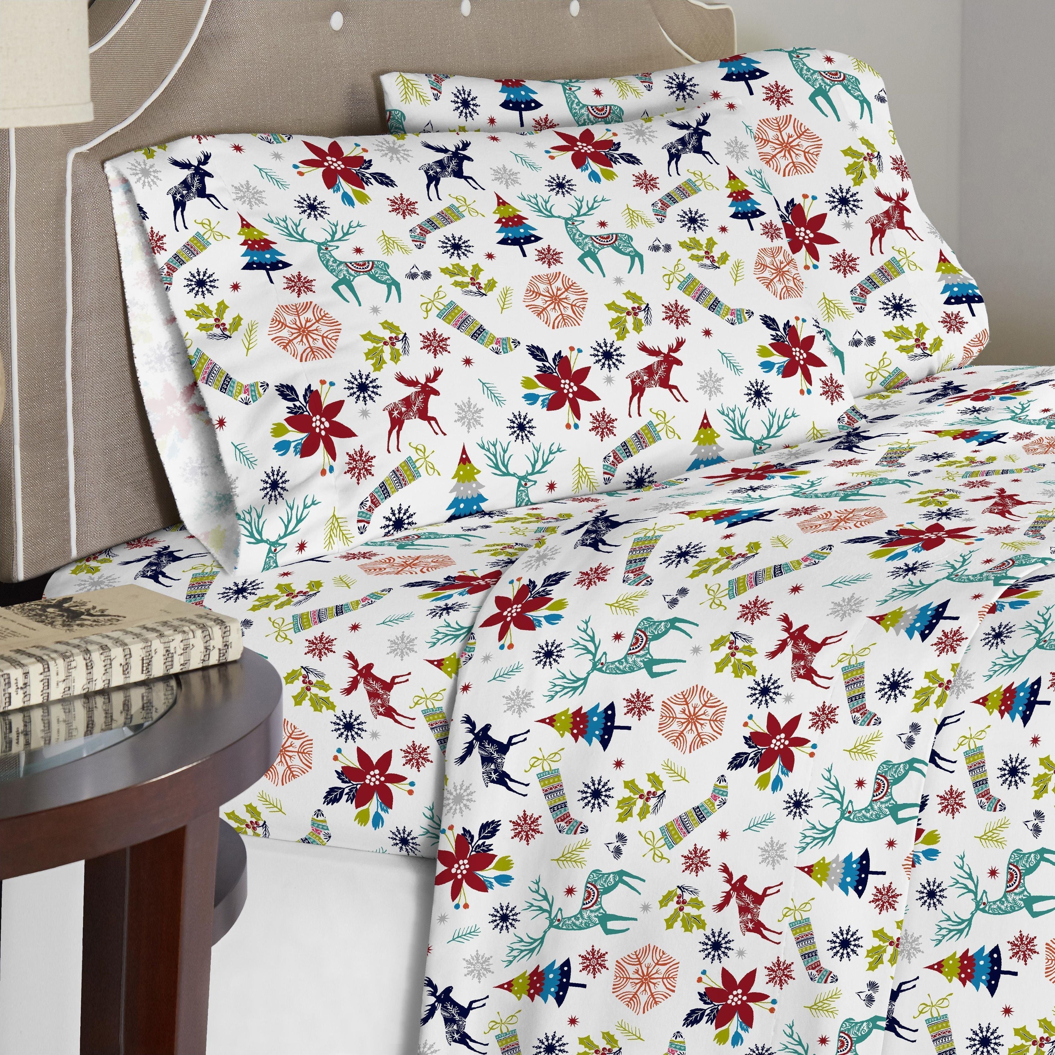  Celeste Home Luxury Flannel Sheet Set Winterland - Winterland - Bonton