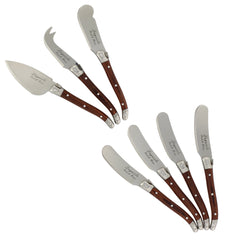 7 Piece Laguiole Pakkawood Cheese Set