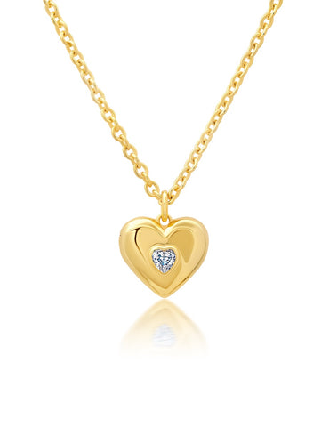 Adore Heart Locket in Gold